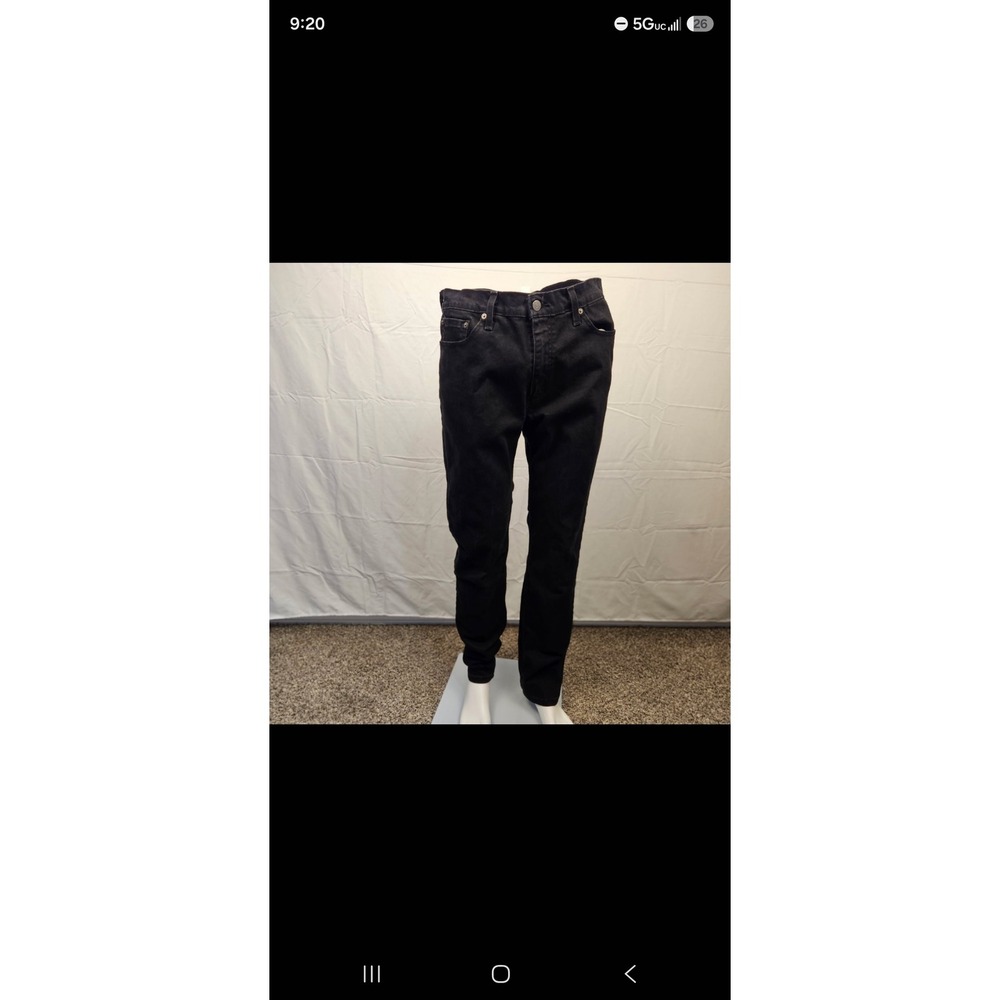 Levis 511 Slim Fit Jeans Mens 36x34 Black Denim Tapered Leg Pants